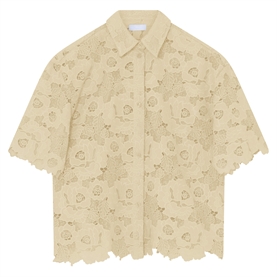 2NDDAY Austinas Broderi Anglaise Mix Skjorte, Tofu 